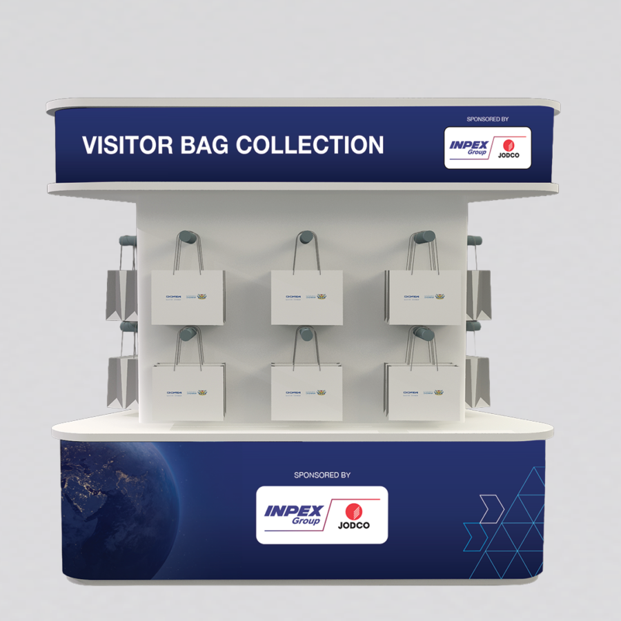 ADIPEC Exhibition Visitor Bag Collection Kiosk Design