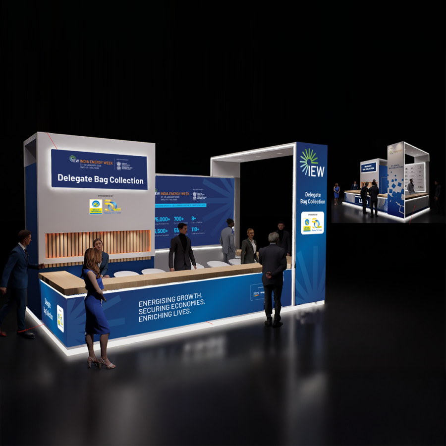 India Energy Week Delegate Bag Collection Counter Design