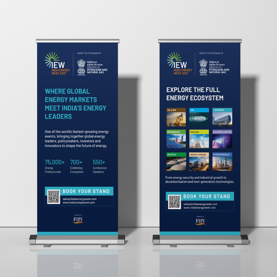 India Energy Week Roll-Up Banner Pair Design